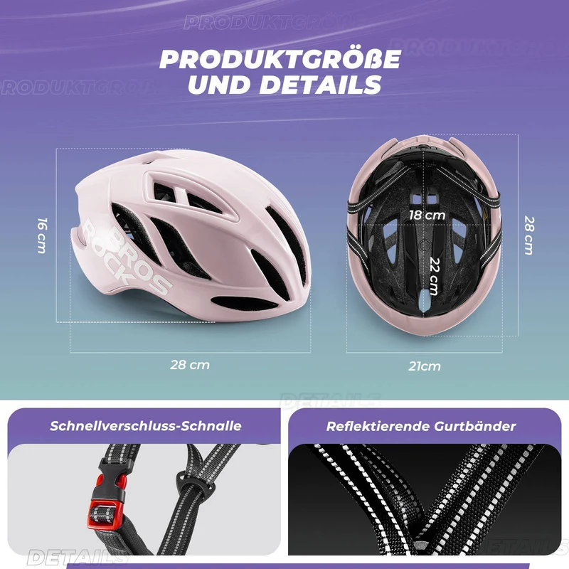 ROCKBROS Fahrradhelm 58-62cm Einstellbare Cityhelm Belüftung унісекс