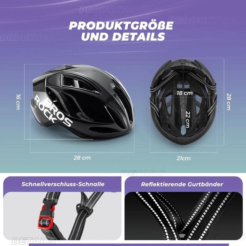 ROCKBROS Fahrradhelm 58-62cm Einstellbare Cityhelm Belüftung унісекс