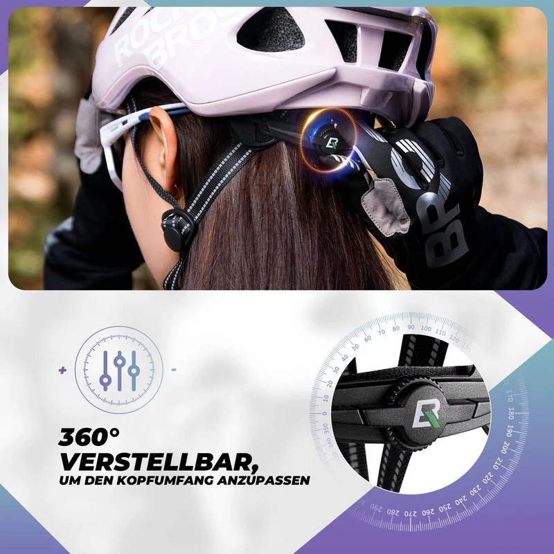 ROCKBROS Fahrradhelm 58-62cm Einstellbare Cityhelm Belüftung унісекс