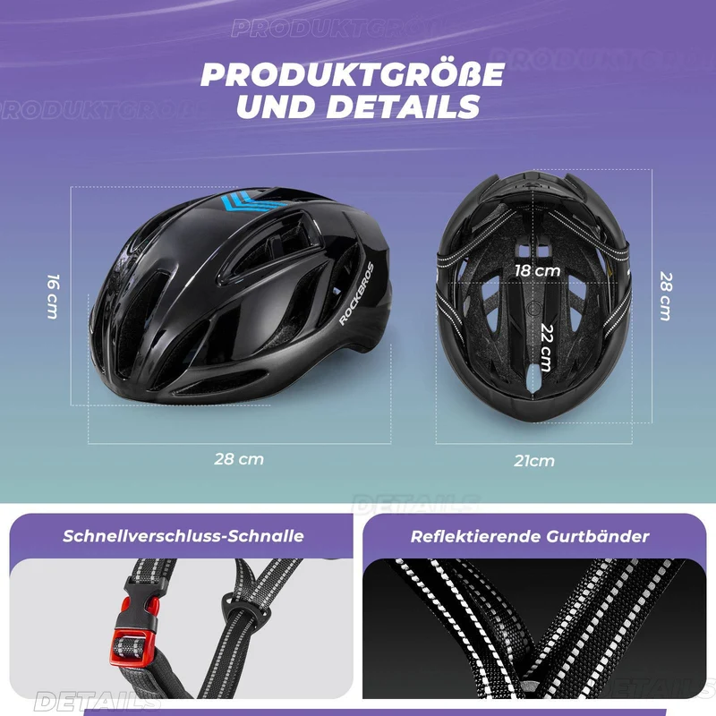 ROCKBROS Fahrradhelm 58-62cm Einstellbare Cityhelm Belüftung унісекс