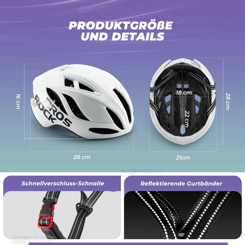 ROCKBROS Fahrradhelm 58-62cm Einstellbare Cityhelm Belüftung унісекс