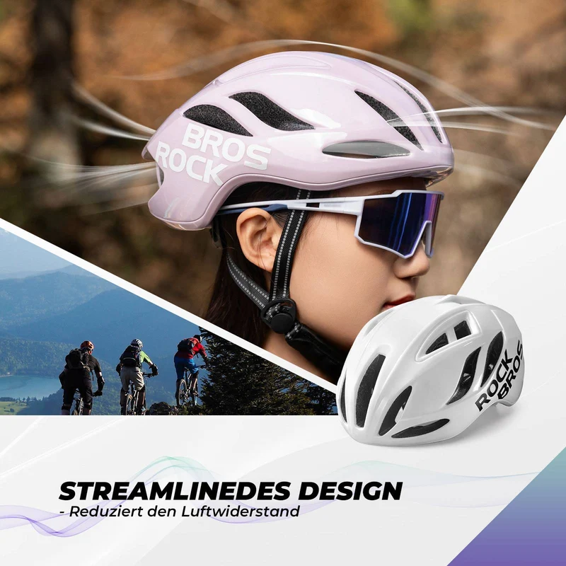 ROCKBROS Fahrradhelm 58-62cm Einstellbare Cityhelm Belüftung унісекс