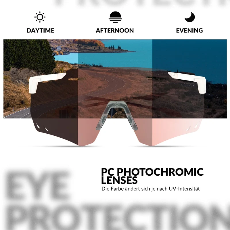ROCKBROS Ultralicht Fahrradbrille Selbstönende Sonnenbrille met UV400-Schutz