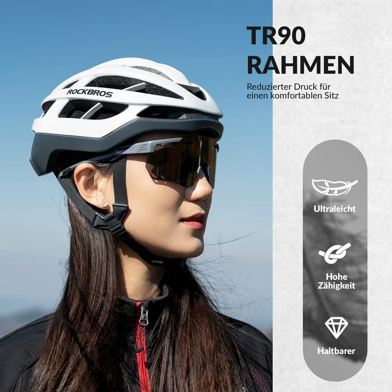 ROCKBROS Ultralicht Fahrradbrille Selbstönende Sonnenbrille met UV400-Schutz