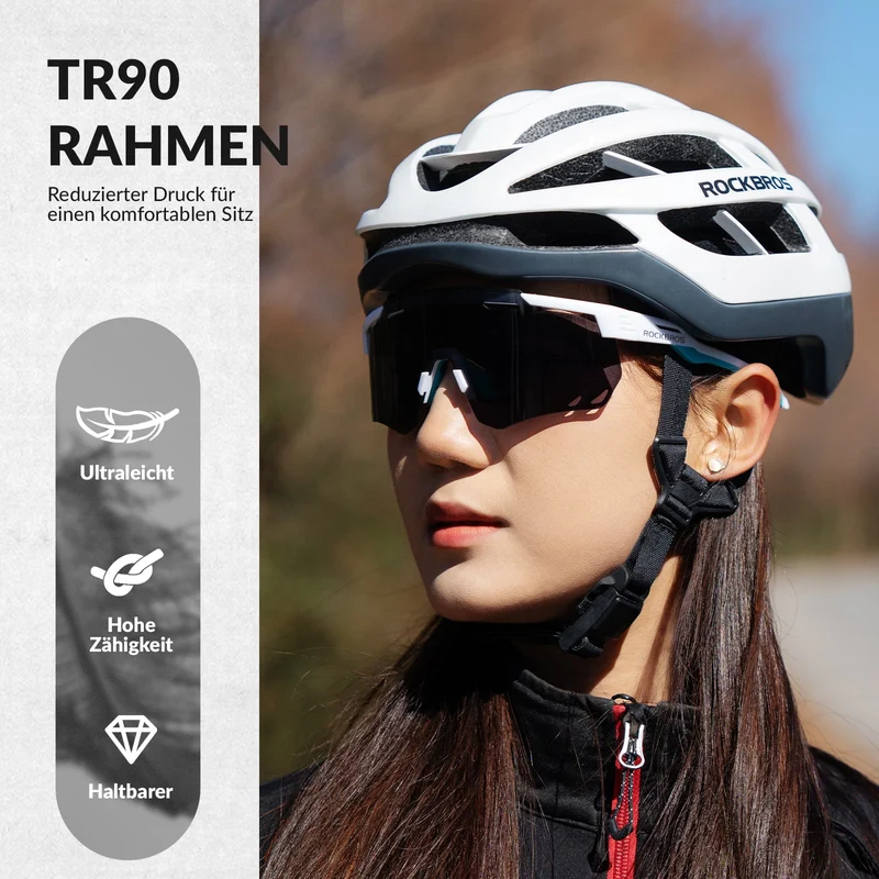 ROCKBROS Ultralicht Fahrradbrille Selbstönende Sonnenbrille met UV400-Schutz