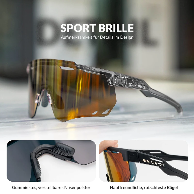 ROCKBROS Ultralicht Fahrradbrille Selbstönende Sonnenbrille met UV400-Schutz