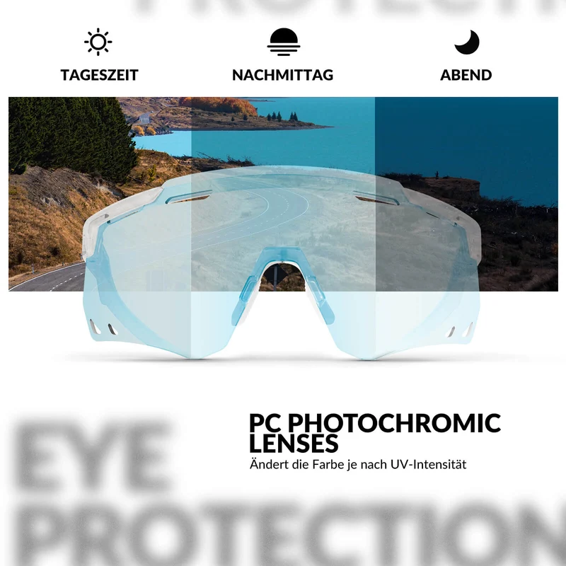 ROCKBROS Ultralicht Fahrradbrille Selbstönende Sonnenbrille met UV400-Schutz