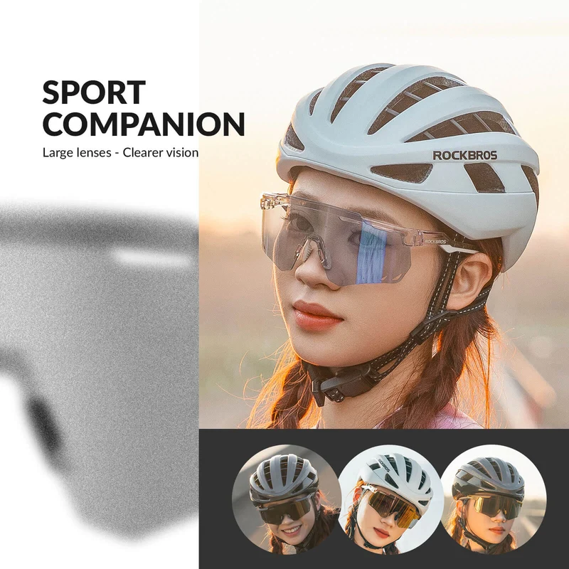 ROCKBROS Ultralicht Fahrradbrille Selbstönende Sonnenbrille met UV400-Schutz