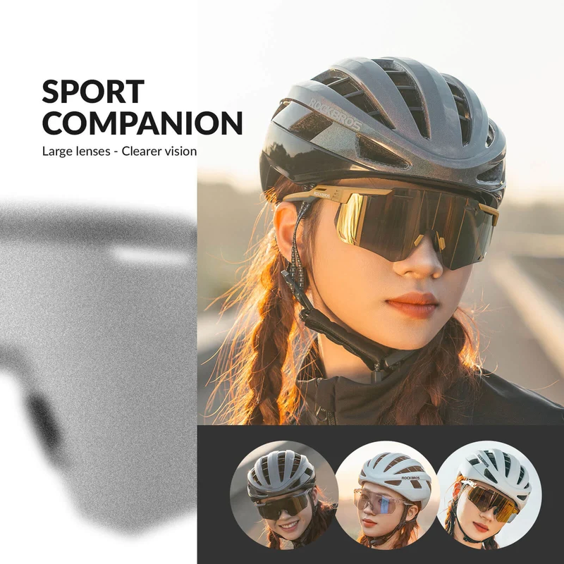 ROCKBROS Ultralicht Fahrradbrille Selbstönende Sonnenbrille met UV400-Schutz