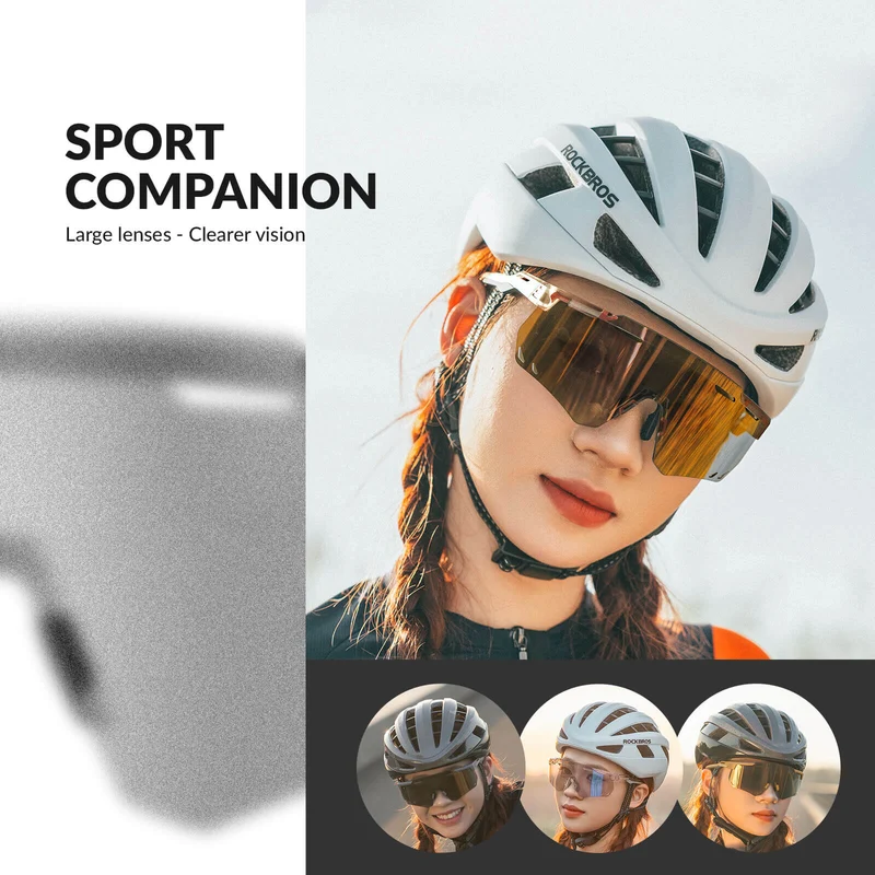 ROCKBROS Ultralicht Fahrradbrille Selbstönende Sonnenbrille met UV400-Schutz