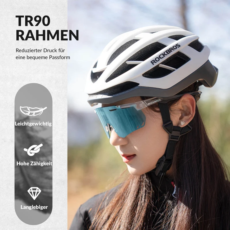 ROCKBROS Ultralicht Fahrradbrille Selbstönende Sonnenbrille met UV400-Schutz