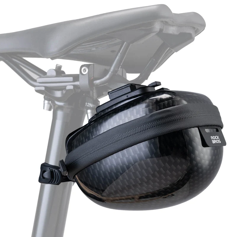 ROCKBROS Fahrrad Satteltaschen Hard Shell Reflektierend 0,4 L mit Halterung