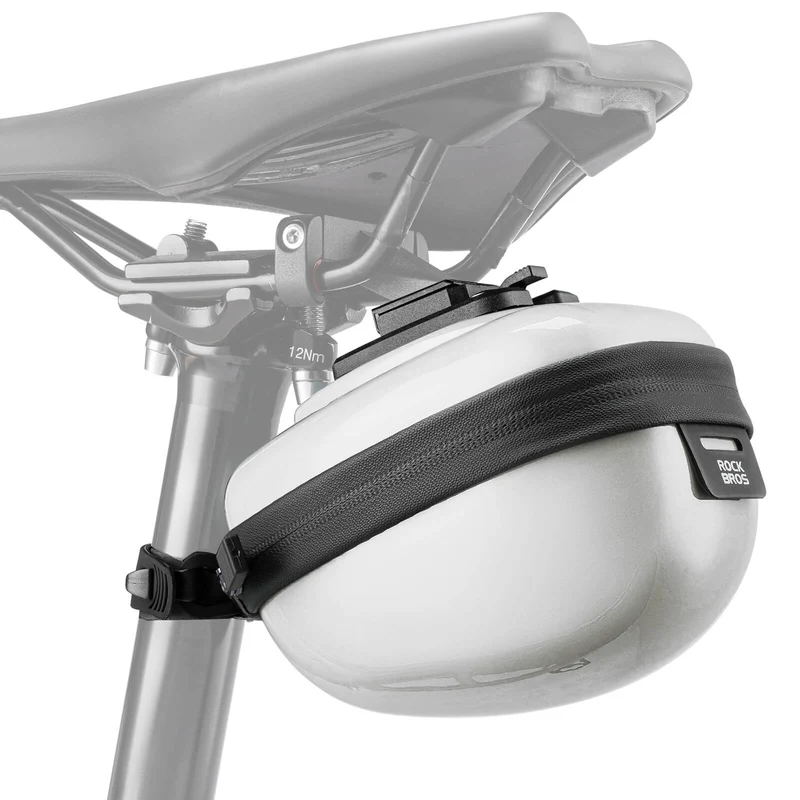 ROCKBROS Fahrrad Satteltaschen Hard Shell Reflektierend 0,4 L mit Halterung