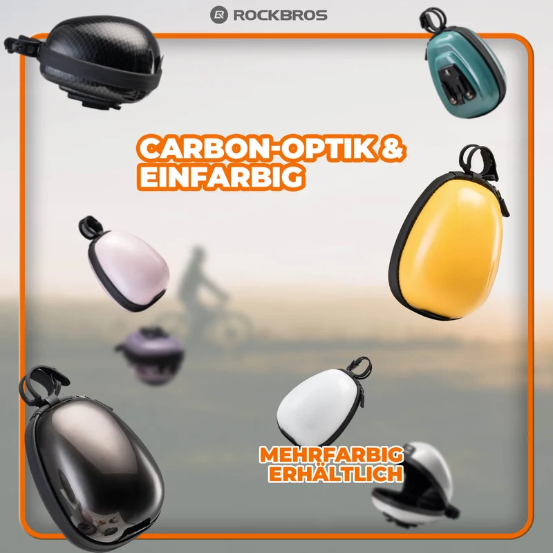 ROCKBROS Fahrrad Satteltaschen Hard Shell Reflektierend 0,4 L mit Halterung