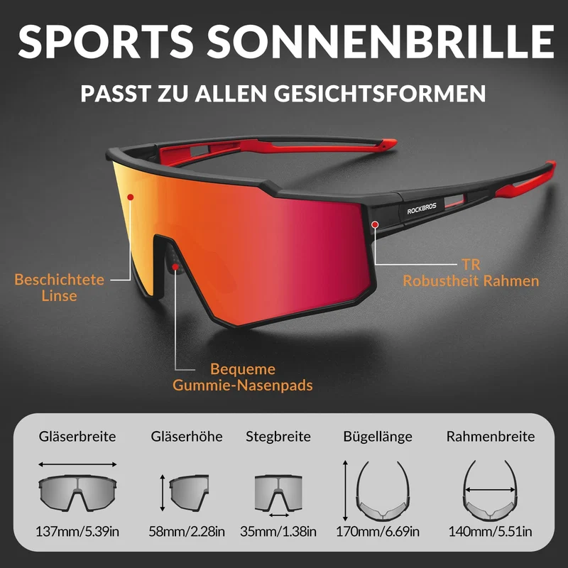 ROCKBROS Polarisatiebril Sportbril voor buitensport