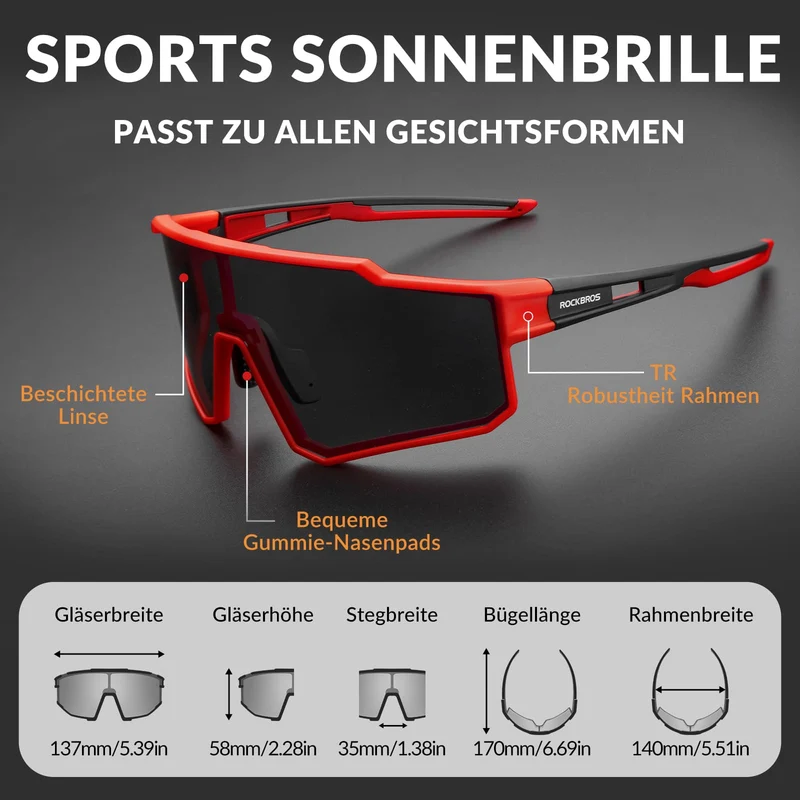 ROCKBROS Polarisatiebril Sportbril voor buitensport