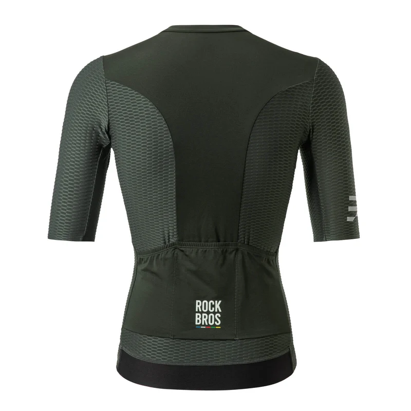 ROAD TO SKY Herren Kurzarm Radtrikot Jersey voor MTB & Rennrad Grün
