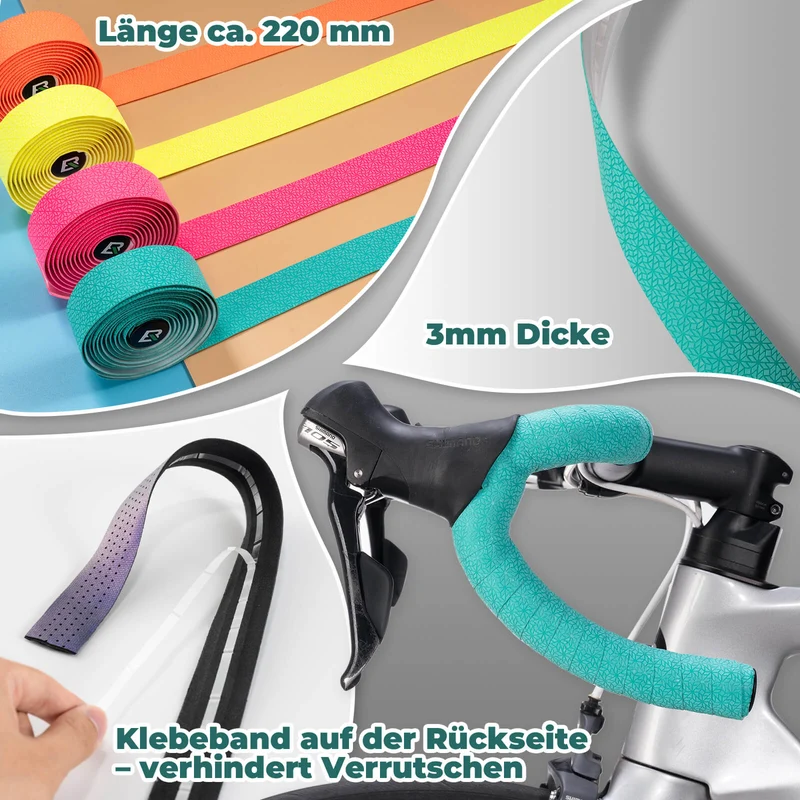Fahrrad Lenkerband Griffband Lang 220cm voor MTB Rennrad Vier Farben