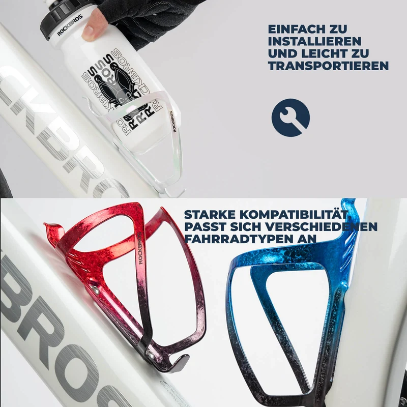 ROCKBROS Fahrrad Flaschenhalter Getränkehalter Robuust uit Alu Leicht 8 Farbe