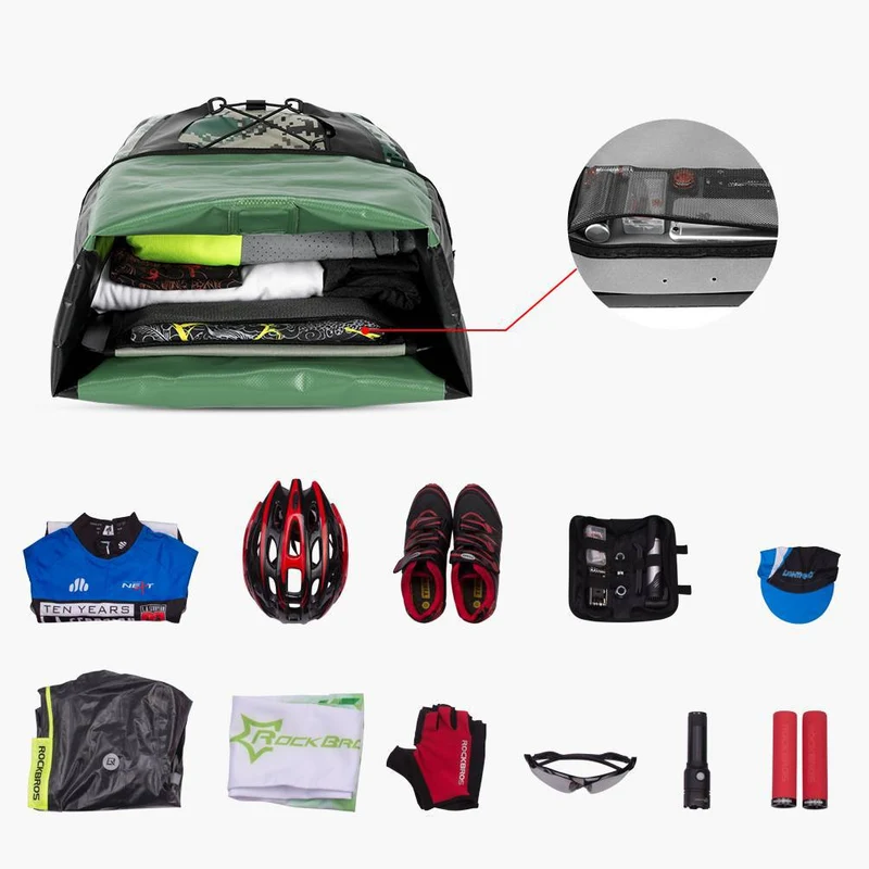 ROCKBROS 100% wasserdichte transporttas met Netztasche 27L