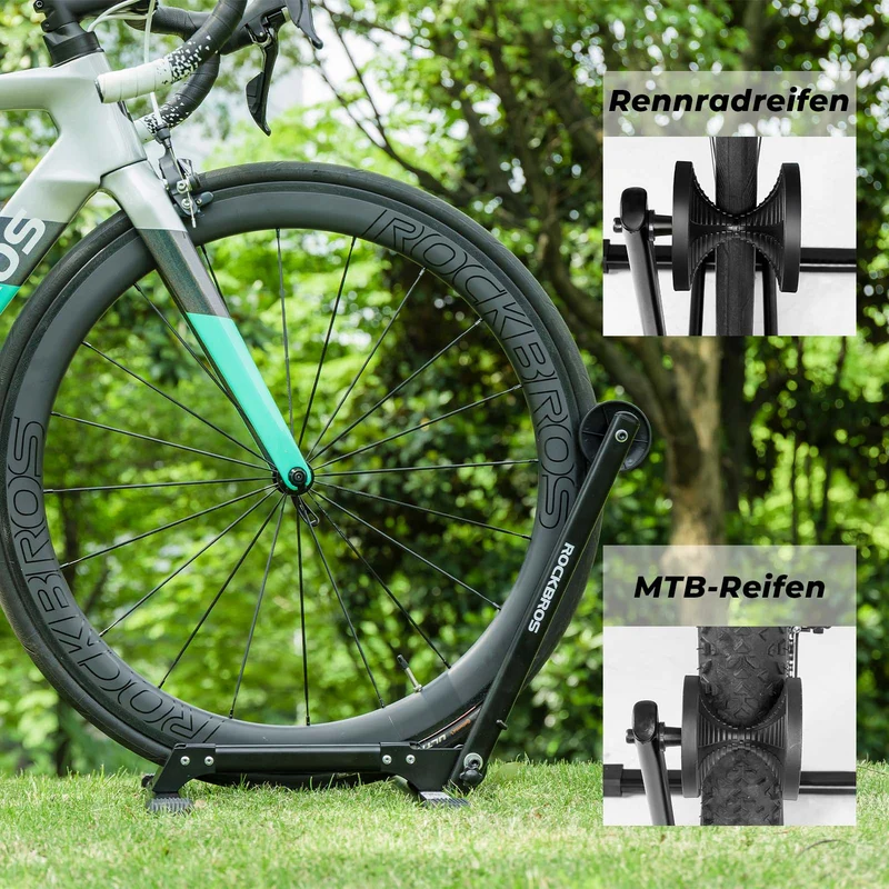 ROCKBROS Fahrradständer Faltbar aus Aluminum Einseitiger Fahrradständer