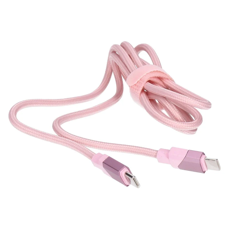 SDL Lade- und Synchonisierungskabel 1,2 m USB-C auf USB-C Stoff ummantelt rosa