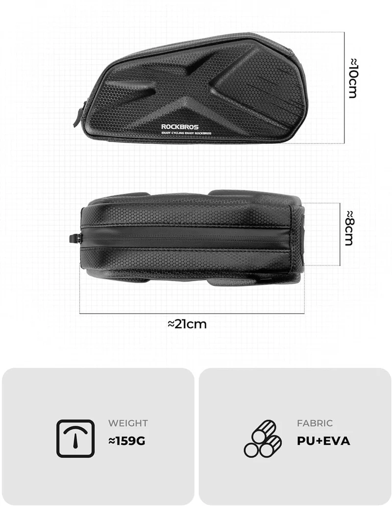 ROCKBROS Fahrrad Rahmentasche Fahrradtasche Oberrohrtasche 1.4 л