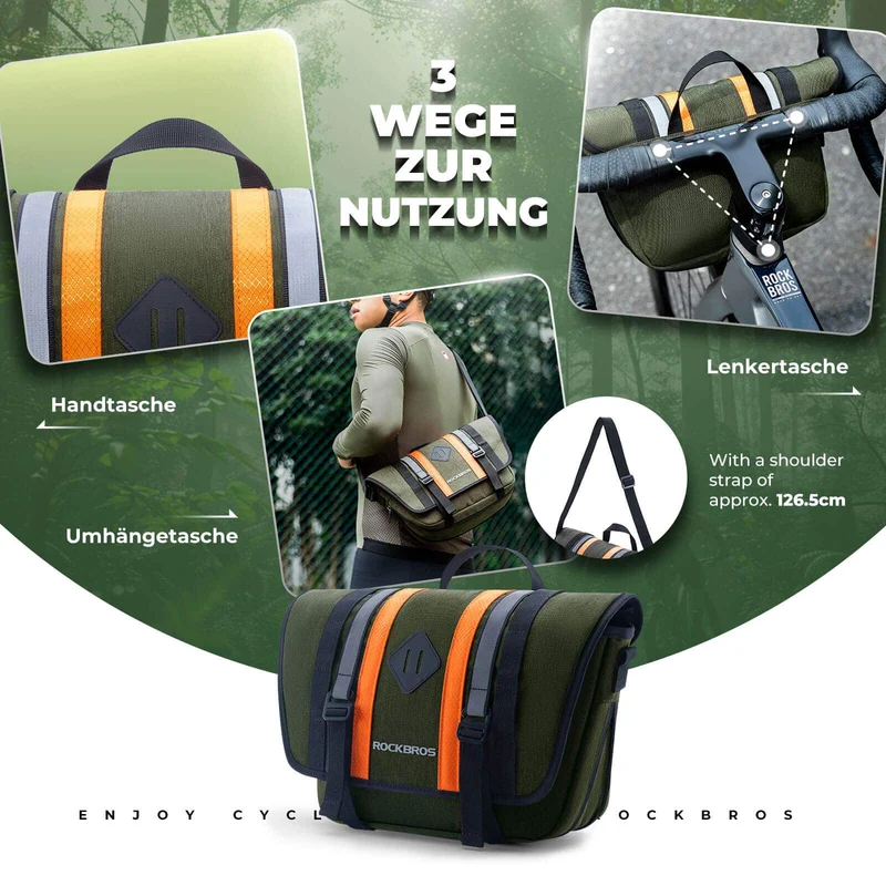 ROCKBROS Lenkertas met Schultergurt 4L Fronttas