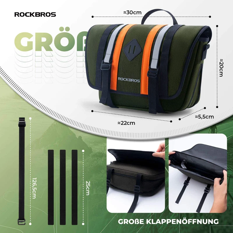 ROCKBROS Lenkertas met Schultergurt 4L Fronttas