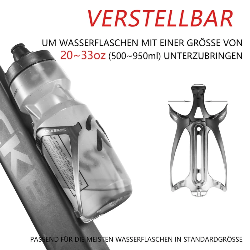 ROCKBROS Flaschenhalter Fahrrad Getränkehalter Leichtgewicht 30г