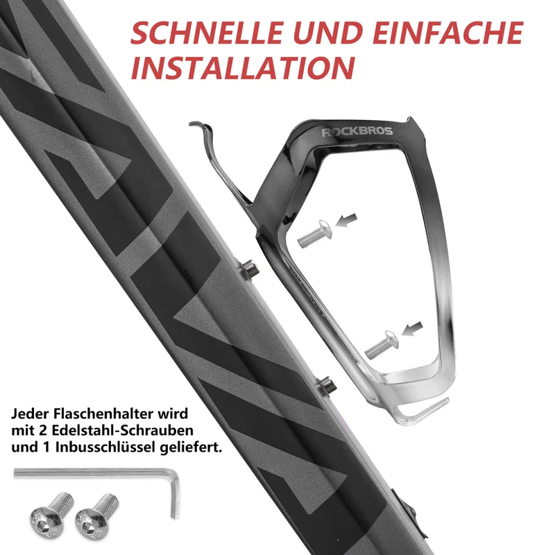 ROCKBROS Flaschenhalter Fahrrad Getränkehalter Leichtgewicht 30г
