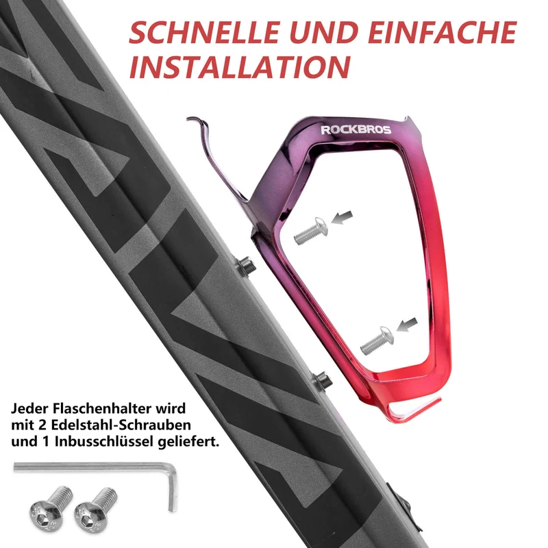 ROCKBROS Flaschenhalter Fahrrad Getränkehalter Leichtgewicht 30г