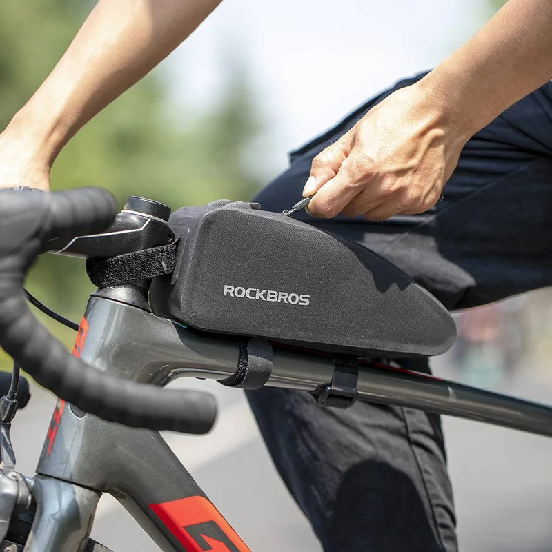 ROCKBROS wasserdichte Oberrohrtasche für Fahrrad 1L / 1.6 L Zwart