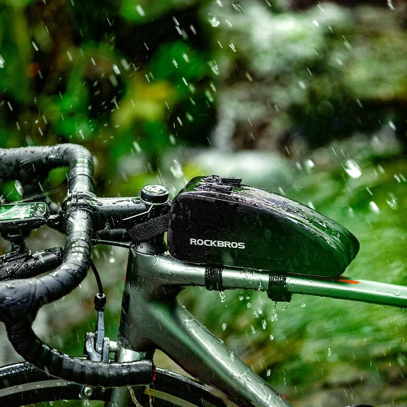 ROCKBROS wasserdichte Oberrohrtasche für Fahrrad 1L / 1.6 L Zwart