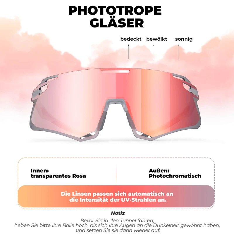 ROCKBROS Sonnenbrille Winddichte Fahrradbrille für Outdoor-Sportarten