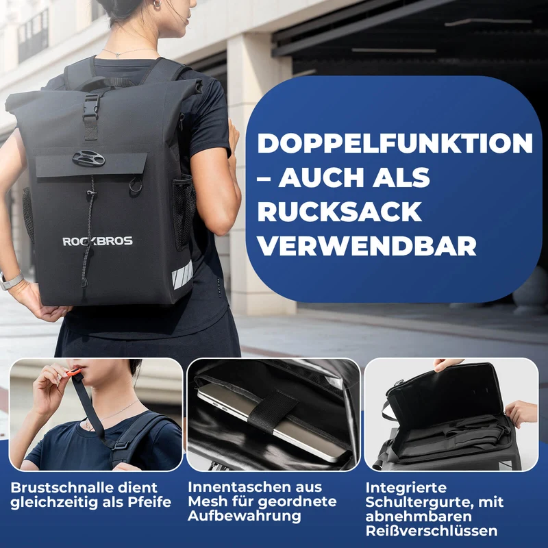Заплечнік 3 у 1 Wasserdicht Gepäckträgertasche Umhängetasche 18L