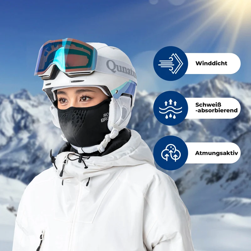 ROCKBROS Sturmhaube Fleece met een speciaal gezichtsmasker voor motor- en skifahrrad