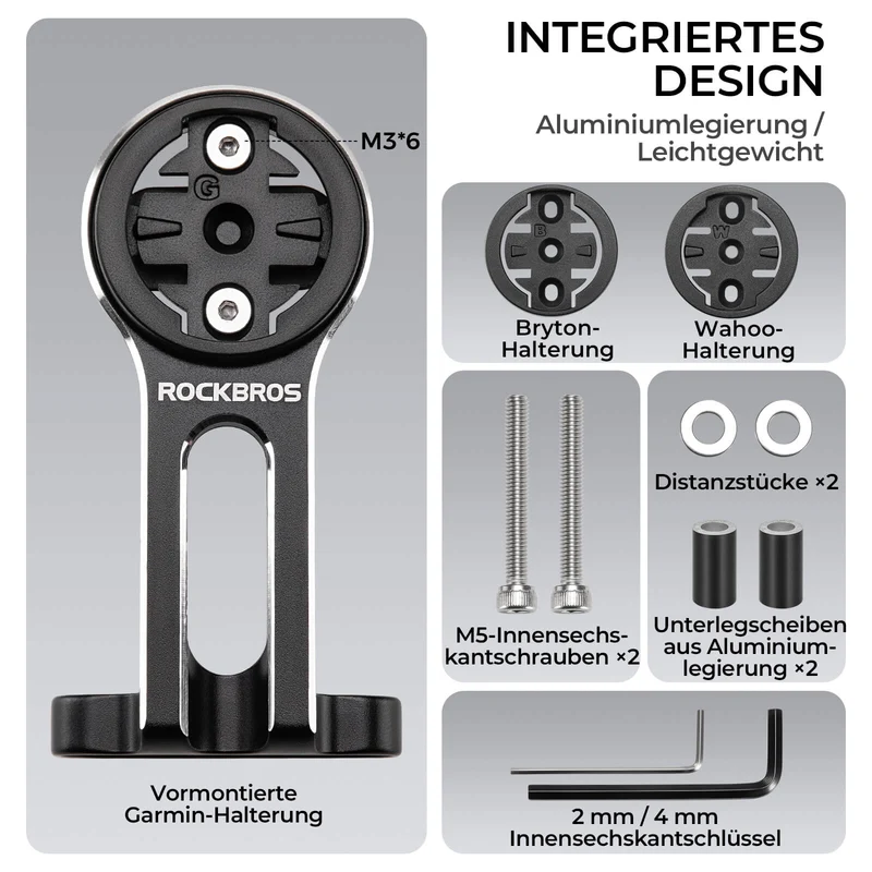 Fahrradcomputer Halterung Compatibel met Garmin/Bryton/GPS Fahrradlicht