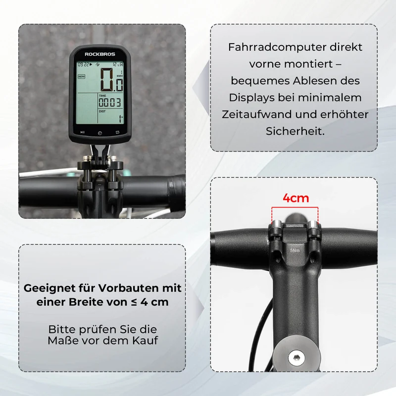 Fahrradcomputer Halterung Compatibel met Garmin/Bryton/GPS Fahrradlicht