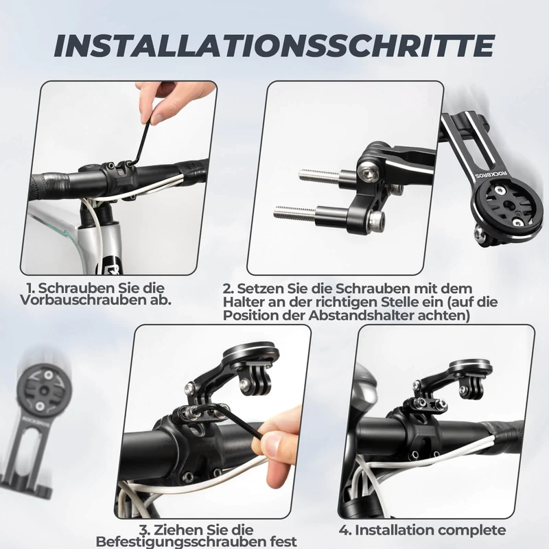 Fahrradcomputer Halterung Compatibel met Garmin/Bryton/GPS Fahrradlicht