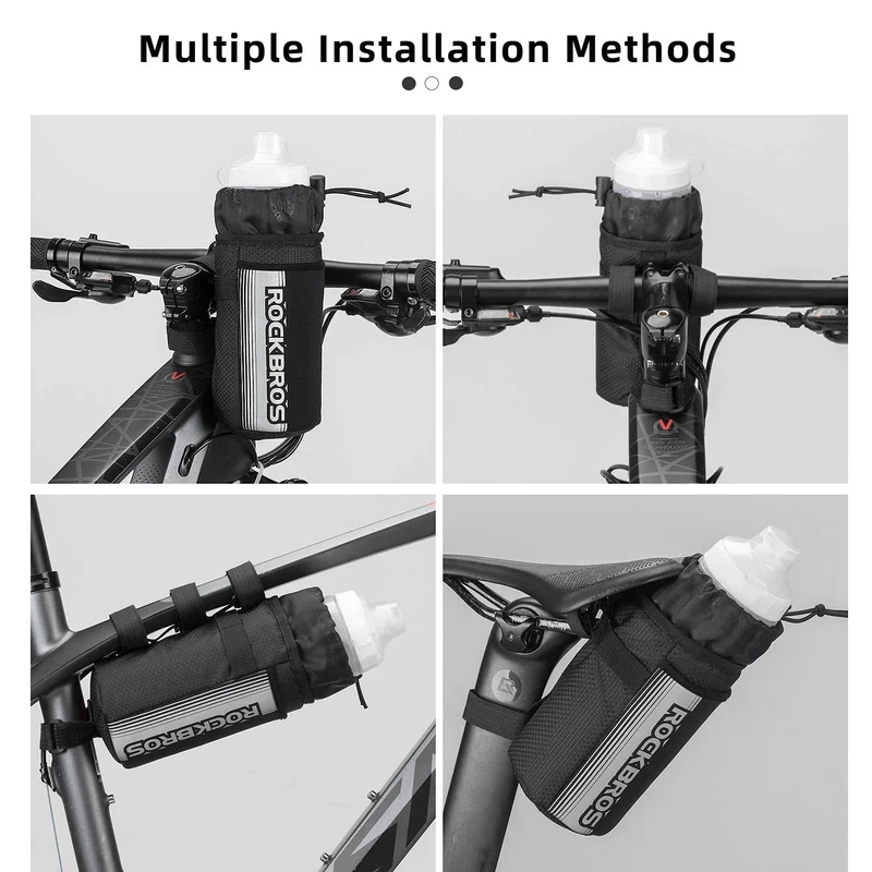 ROCKBROS Geïsoleerde Fahrrad Lenkertasche met Wasserflaschenhalter en Handytasche