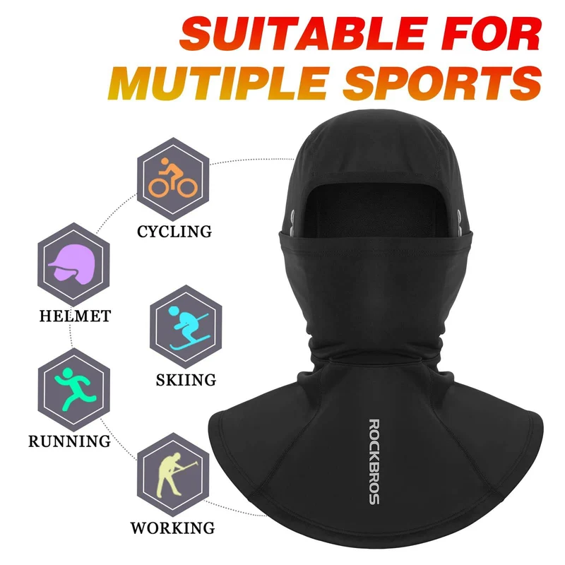 ROCKBROS Winter Bivakmuts Herren Winddicht Sturmmaske Outdoorsports