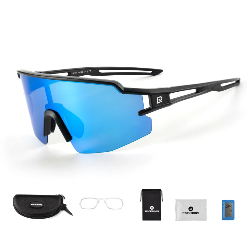 ROCKBROS Fahrradbrille Polarisiert Sportbrille winddicht Sonnenbrille UV400 Schutz