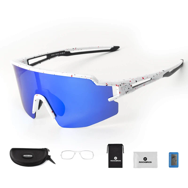 ROCKBROS Fahrradbrille Polarisiert Sportbrille winddicht Sonnenbrille UV400 Schutz