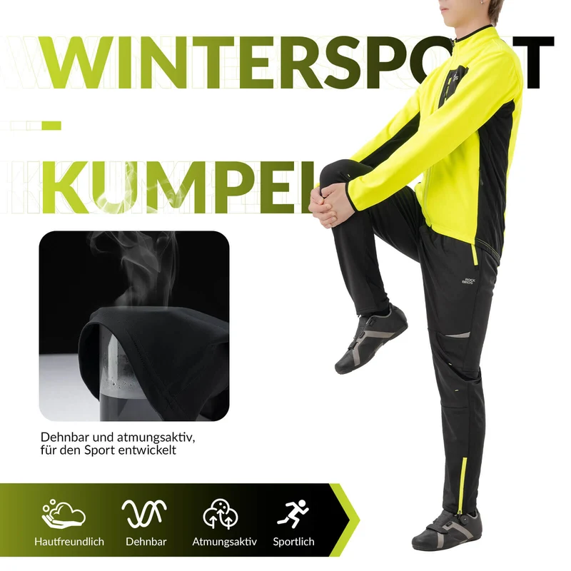 ROCKBROS Heren Fahrradhose Winddicht en warm voor winterse buitensport