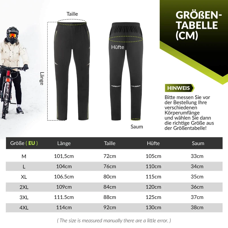 ROCKBROS Heren Fahrradhose Winddicht en warm voor winterse buitensport