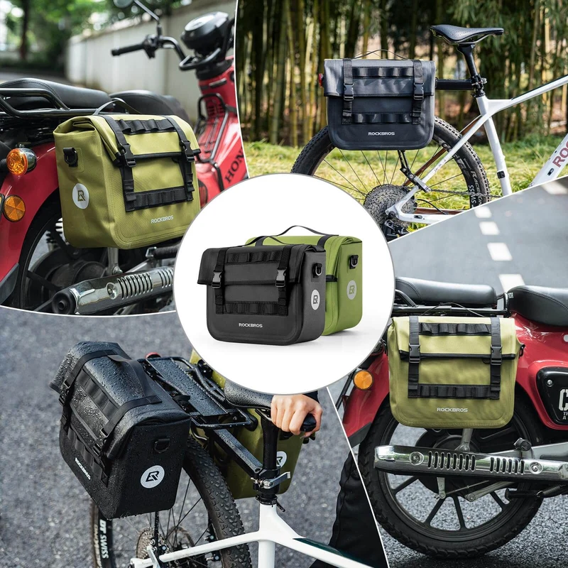 ROCKBROS Wasserdicht Fahrrad Gepäckträgertasche met Schultergurt hinten 15L