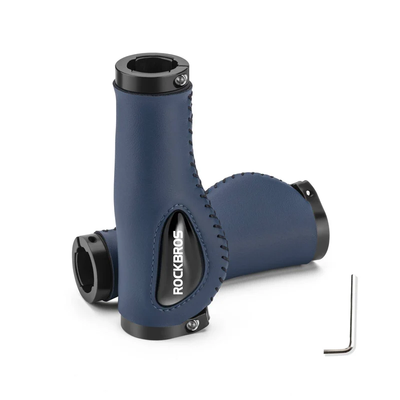 ROCKBROS Fahrradgriffe Ledergriffe voor Lenker met 22,2 mm Durchmesser