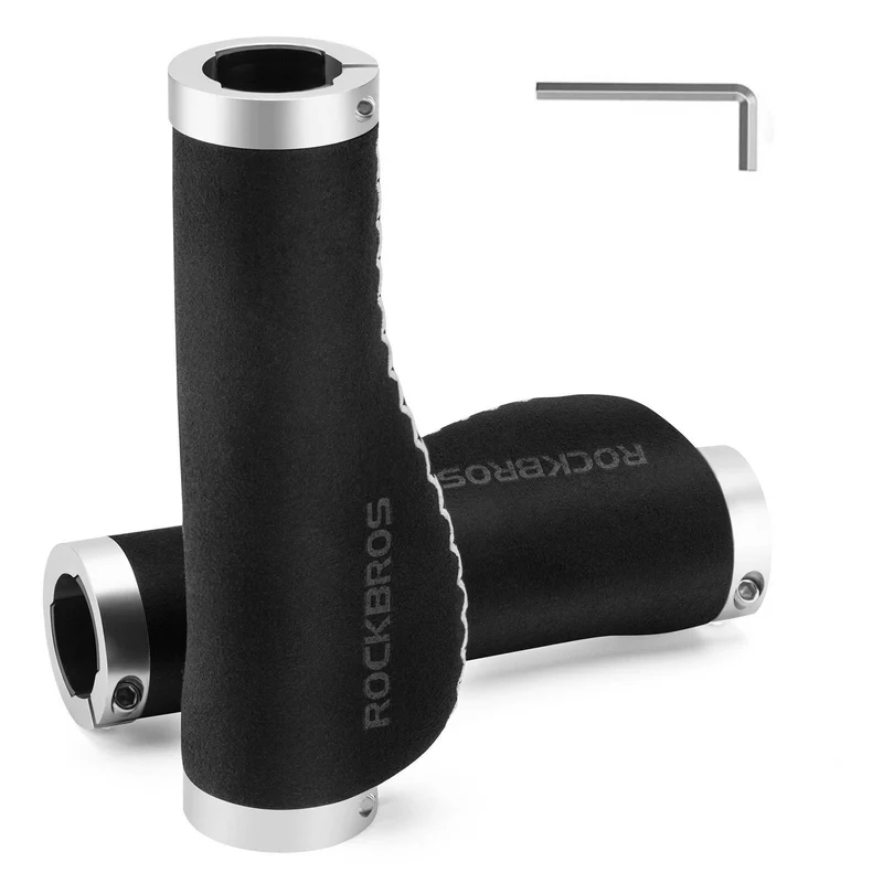 ROCKBROS Fahrradgriffe Ledergriffe voor Lenker met 22,2 mm Durchmesser