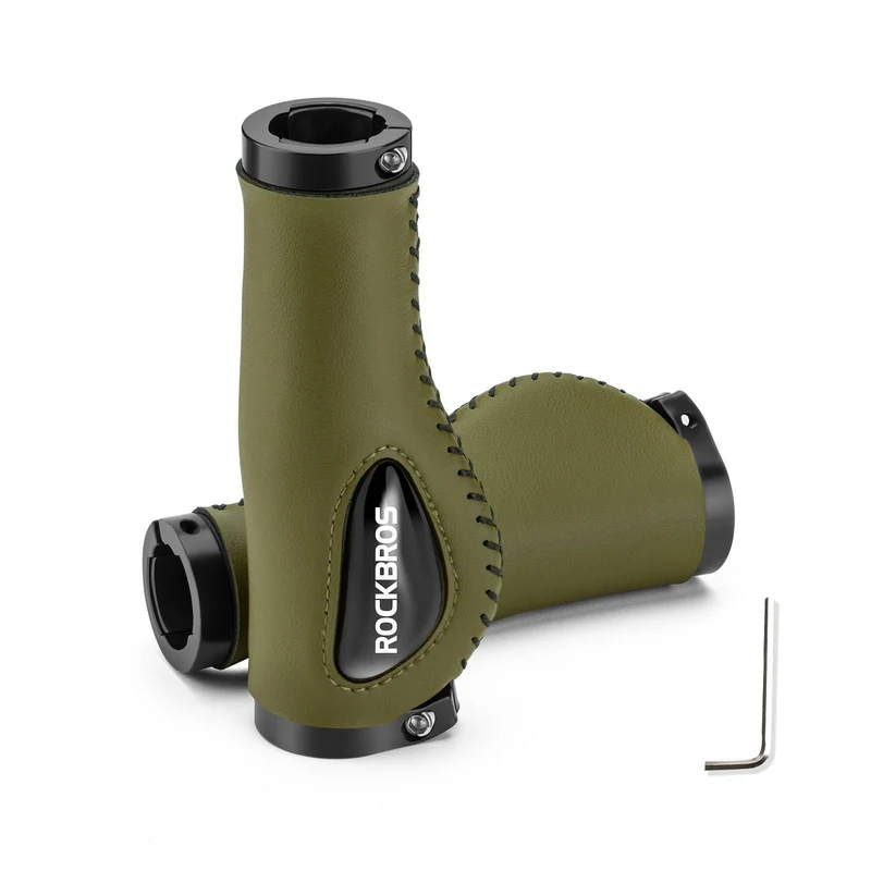 ROCKBROS Fahrradgriffe Ledergriffe voor Lenker met 22,2 mm Durchmesser